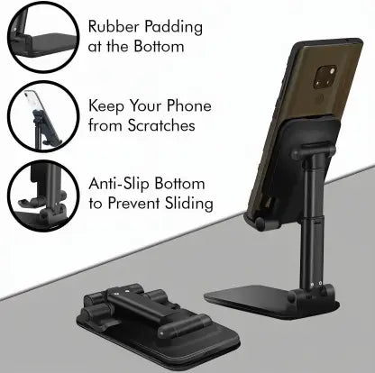 MOBILE Holder Solid Sturdy Stand, Dual Tube Foldable for IPAD Mobile Holder