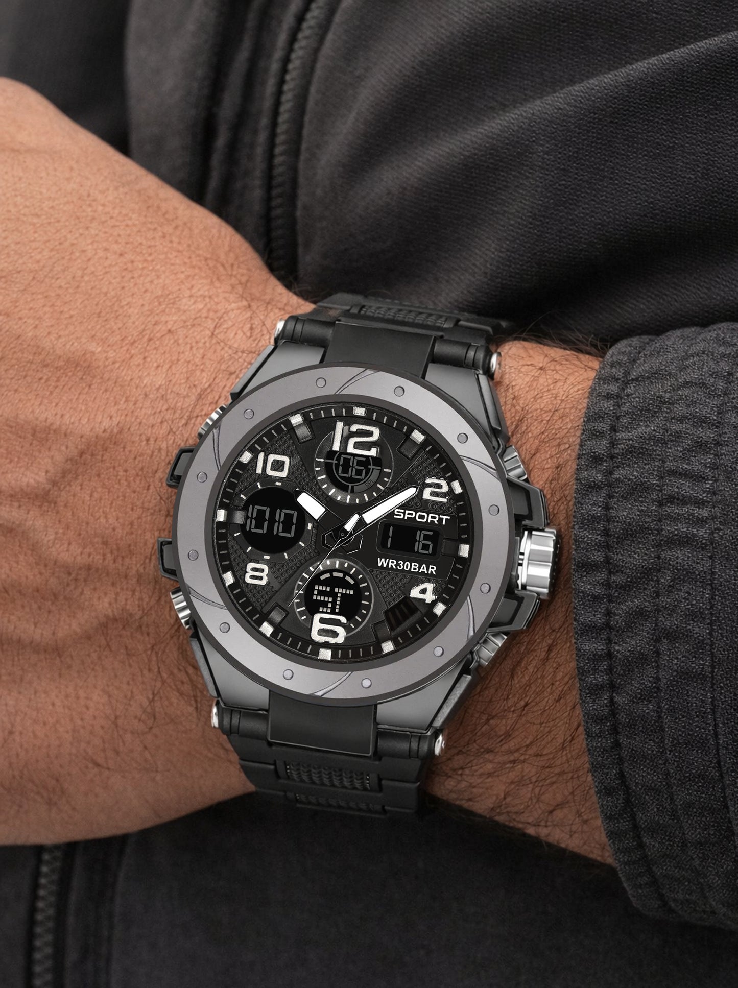 Fastrack StreetStyle Digital Black Green Polyether Strap Unisex Watch