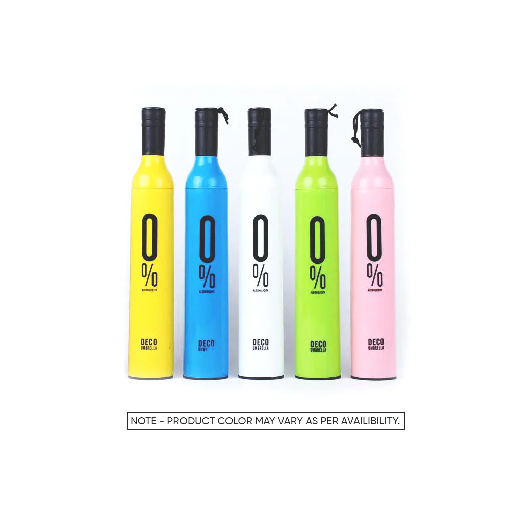 BOLDLETTER Wine Bottle Umbrella – Pocket Folding Design