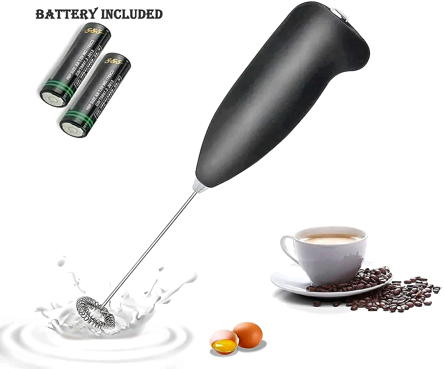 MULTICOLOUR 50 W Black Electric Whisk, Hand Blender (coffee Frother Electric Blender Mixer)