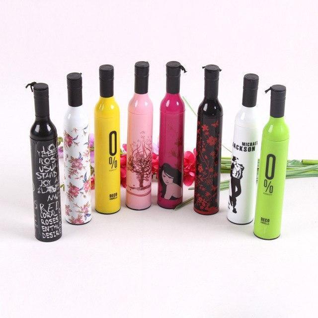 BOLDLETTER Wine Bottle Umbrella – Pocket Folding Design