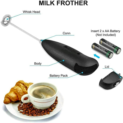 MULTICOLOUR 50 W Black Electric Whisk, Hand Blender (coffee Frother Electric Blender Mixer)