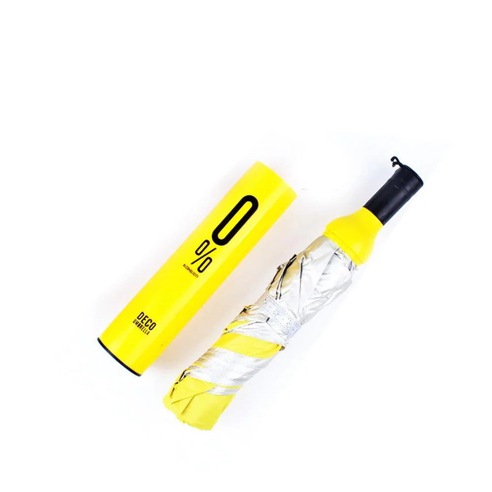 BOLDLETTER Wine Bottle Umbrella – Pocket Folding Design
