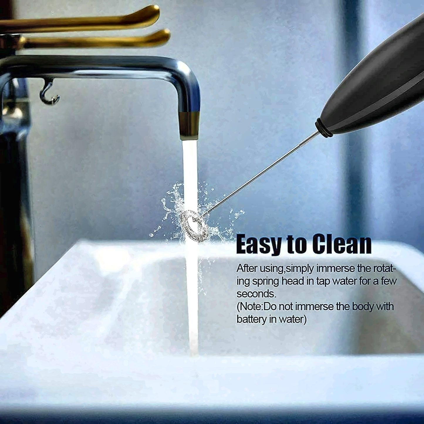 MULTICOLOUR 50 W Black Electric Whisk, Hand Blender (coffee Frother Electric Blender Mixer)