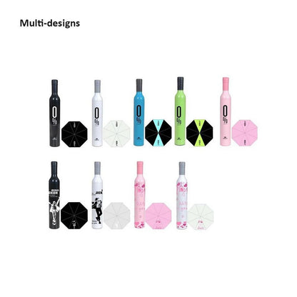 BOLDLETTER Wine Bottle Umbrella – Pocket Folding Design