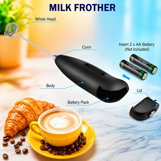 MULTICOLOUR 50 W Black Electric Whisk, Hand Blender (coffee Frother Electric Blender Mixer)